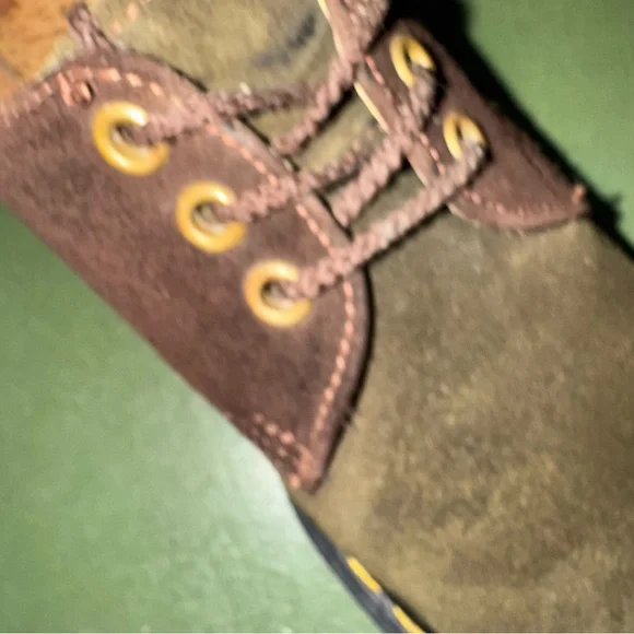 VTG England Two Tone Oxfords/Low Boots in Brown & Green Suede #1461-84 - Picture 5 of 10